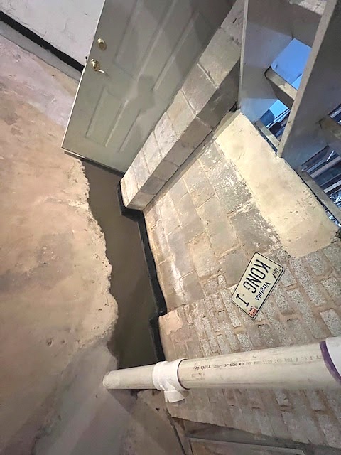 Real basement water intrusion photo from an assessment context